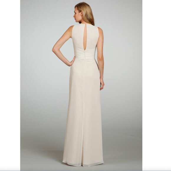 Jim Hjelm Occasions bridesmaid ivory maxi dress (bridal size 10 street size 6) - Picture 2 of 7